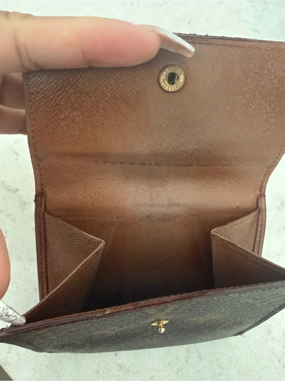 Louis Vuitton Monogram Canvas Trifold Card & Key Holder in Brown